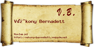 Vékony Bernadett névjegykártya